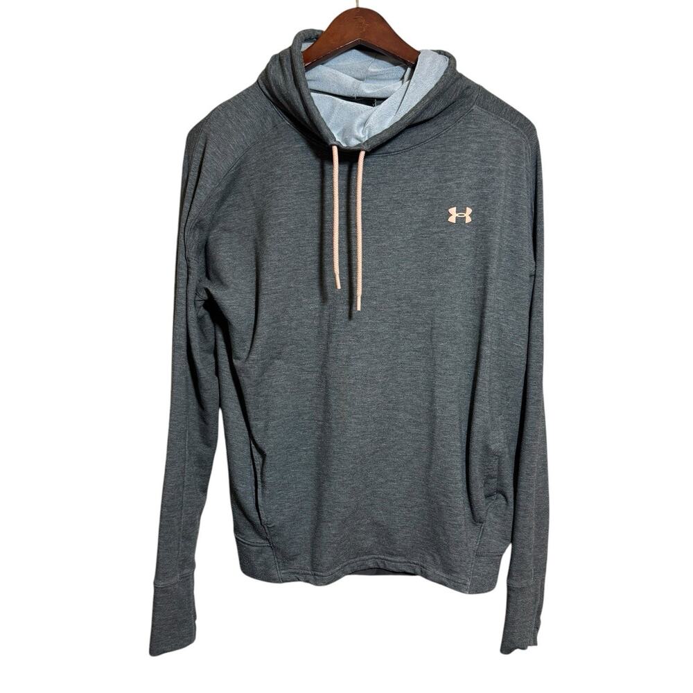 Under Armour Loose Fit Pullover Drawstring Cowl Neck Women's Extra Large Gray